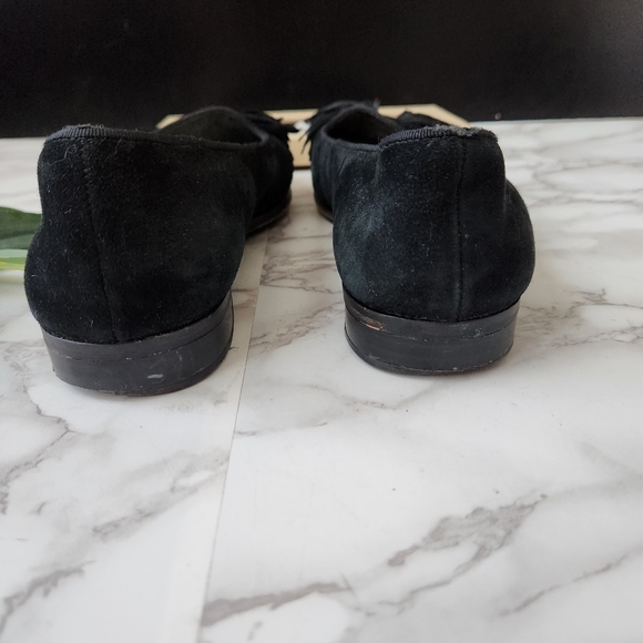 Anne Klein Dixie Tassle Black Suede Flats - Picture 7 of 9
